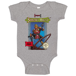 Castlevania Ii Nes Classic Game - Grey Onesie Baby One Piece Castlevania Ii Nes Classic Game - Grey Onesie Baby One Piece