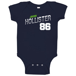 Jacob Hollister 86 Favorite Player Seattle Football Fan Onesie Baby One Piece