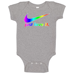 Nike Just Love It Parody Lgbtq Pride Onesie Baby One Piece Nike Just Love It Parody Lgbtq Pride Onesie Baby One Piece