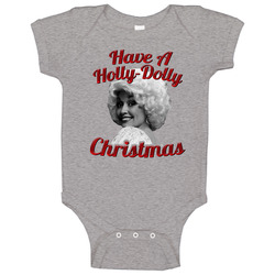 Have A Holly Dolly Christmas Dolly Parton Christmas Onesie Baby One Piece Have A Holly Dolly Christmas Dolly Parton Christmas Onesie Baby One Piece