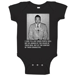 Martin Luther King With Famous Quote Onesie Baby One Piece Martin Luther King With Famous Quote Onesie Baby One Piece