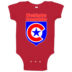 Washington Commandos Arena Football League Team Fan Logo Onesie Baby One Piece