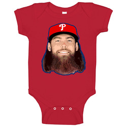 Brandon Marsh Big Head Red Onesie Baby One Piece Brandon Marsh Big Head Red Onesie Baby One Piece