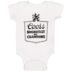 Coors Breakfast Of Champions Label Logo Vintage Worn Look Beer Onesie Baby One Piece Coors Breakfast Of Champions Label Logo Vintage Worn Look Beer Onesie Baby One Piece