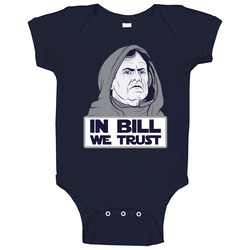 In Bill Belichick We Trust New England Starwars Parody Onesie Baby One Piece