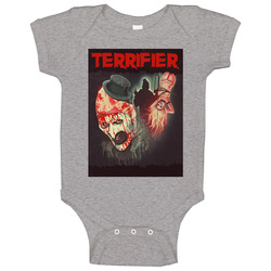 Terrifier Horror Movie Poster Halloween Onesie Baby One Piece Terrifier Horror Movie Poster Halloween Onesie Baby One Piece