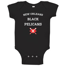 New Orleans Black Pelicans Baseball Texas Negro League Onesie Baby One Piece New Orleans Black Pelicans Baseball Texas Negro League Onesie Baby One Piece