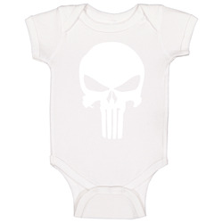 Punisher on black Joe Onesie Baby One Piece Punisher on black Joe Onesie Baby One Piece