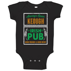 Keough Pub Bar Beer Irish Name St Patricks Day Onesie Baby One Piece Keough Pub Bar Beer Irish Name St Patricks Day Onesie Baby One Piece