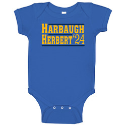 Jim Harbaugh Justin Herbert For President 2024 Onesie Baby One Piece Jim Harbaugh Justin Herbert For President 2024 Onesie Baby One Piece