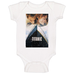 Titanic Retro 90s Vintage Design Distressed Look Onesie Baby One Piece Titanic Retro 90s Vintage Design Distressed Look Onesie Baby One Piece