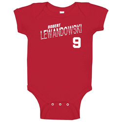 Robert Lewandowski 9 Poland Soccer Team Player Onesie Baby One Piece Robert Lewandowski 9 Poland Soccer Team Player Onesie Baby One Piece