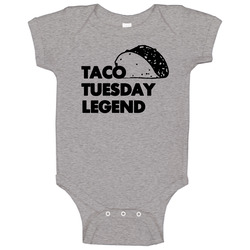 Funny Retro Taco Tuesday Eating Legend Food Onesie Baby One Piece Funny Retro Taco Tuesday Eating Legend Food Onesie Baby One Piece