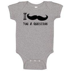 Mustache Funny Joke Question Cool College Onesie Baby One Piece Mustache Funny Joke Question Cool College Onesie Baby One Piece