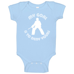 Field Hockey Lax Lacrosse My Goal Is To Deny Yours Onesie Baby One Piece Field Hockey Lax Lacrosse My Goal Is To Deny Yours Onesie Baby One Piece