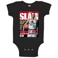 Slam Magazine Issue 17 Grant Hill Popular Basketball Magazine Grunge Look Onesie Baby One Piece Slam Magazine Issue 17 Grant Hill Popular Basketball Magazine Grunge Look Onesie Baby One Piece