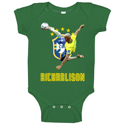 Richarlison Scissor Kick Green Onesie Baby One Piece Richarlison Scissor Kick Green Onesie Baby One Piece