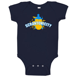Scrantonicity Office Police Cover Band Kevin Onesie Baby One Piece Scrantonicity Office Police Cover Band Kevin Onesie Baby One Piece