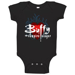 Buffy The Vampire Slayer Heart Onesie Baby One Piece Buffy The Vampire Slayer Heart Onesie Baby One Piece