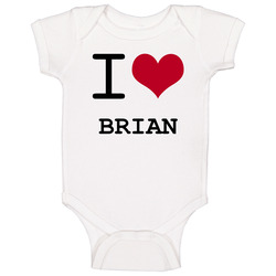 I Love Heart Brian Onesie Baby One Piece I Love Heart Brian Onesie Baby One Piece