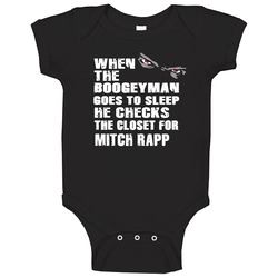 The Boogeyman Checks The Closet For Mitch Rapp Cool Novel Character Onesie Baby One Piece The Boogeyman Checks The Closet For Mitch Rapp Cool Novel Character Onesie Baby One Piece