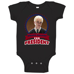 Draco Malfoy For President Greatest Villains Onesie Baby One Piece Draco Malfoy For President Greatest Villains Onesie Baby One Piece