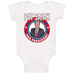 Pat Sajak For President Talk Show Host Celeb Fan Election Onesie Baby One Piece Pat Sajak For President Talk Show Host Celeb Fan Election Onesie Baby One Piece