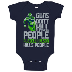 Guns Dont Kill Russell Wilson Kills People Seattle Football Onesie Baby One Piece Guns Dont Kill Russell Wilson Kills People Seattle Football Onesie Baby One Piece