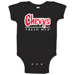 Chevy's Fresh Mex Favourite Food Cool Onesie Baby One Piece Chevy's Fresh Mex Favourite Food Cool Onesie Baby One Piece