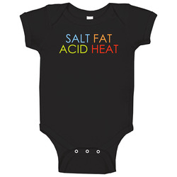 Salt Fat Acid Heat Netflix Television Series Fan Onesie Baby One Piece Salt Fat Acid Heat Netflix Television Series Fan Onesie Baby One Piece