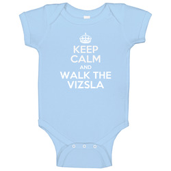 Keep Calm And Walk The Vizsla Rescue Dog Onesie Baby One Piece Keep Calm And Walk The Vizsla Rescue Dog Onesie Baby One Piece