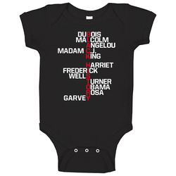 Black History Month Names Lebron James Onesie Baby One Piece Black History Month Names Lebron James Onesie Baby One Piece