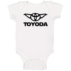 Toyoda Star Wars Yoda Car Logo Mashup Parody Onesie Baby One Piece Toyoda Star Wars Yoda Car Logo Mashup Parody Onesie Baby One Piece
