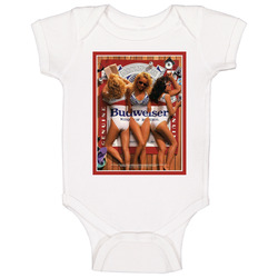 Budweiser Vintage 1988 Ad Campaign Sexy Girls Beer Lovers Onesie Baby One Piece Budweiser Vintage 1988 Ad Campaign Sexy Girls Beer Lovers Onesie Baby One Piece
