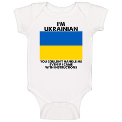 I'm Ukrainian Nationality Flag You Couldn't Handle Me Onesie Baby One Piece I'm Ukrainian Nationality Flag You Couldn't Handle Me Onesie Baby One Piece