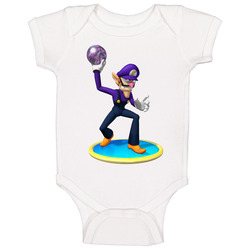 Waluigi Super Mario Video Game Onesie Baby One Piece Waluigi Super Mario Video Game Onesie Baby One Piece