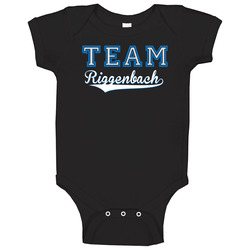 Team Riggenbach Custom Graphic Sports Last Name Onesie Baby One Piece Team Riggenbach Custom Graphic Sports Last Name Onesie Baby One Piece