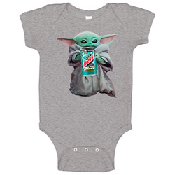 Baby Yoda The Child Mandalorian Mountain Dew Baja Blast Soda Pop Drink Onesie Baby One Piece Baby Yoda The Child Mandalorian Mountain Dew Baja Blast Soda Pop Drink Onesie Baby One Piece