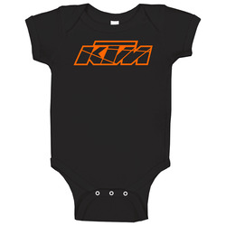 Ktm Orange Logo Black Onesie Baby One Piece Ktm Orange Logo Black Onesie Baby One Piece