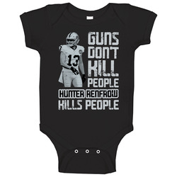 Guns Dont Kill Hunter Renfrow Kills People Oakland Football Onesie Baby One Piece Guns Dont Kill Hunter Renfrow Kills People Oakland Football Onesie Baby One Piece