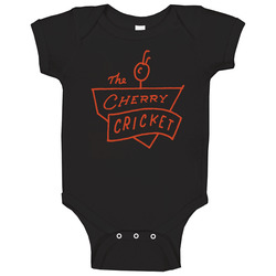 The Cherry Cricket Burger Food Fan Onesie Baby One Piece The Cherry Cricket Burger Food Fan Onesie Baby One Piece