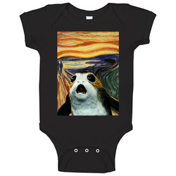 Star Wars Porg Scream Parody Painting Onesie Baby One Piece Star Wars Porg Scream Parody Painting Onesie Baby One Piece