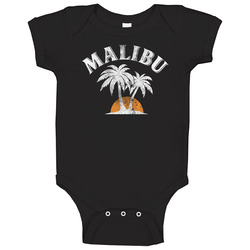Malibu Rum Cocktail Party Drinking California Beach Alcohol Logo Onesie Baby One Piece Malibu Rum Cocktail Party Drinking California Beach Alcohol Logo Onesie Baby One Piece