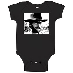Clint Eastwood Man With No Name Western Onesie Baby One Piece Clint Eastwood Man With No Name Western Onesie Baby One Piece