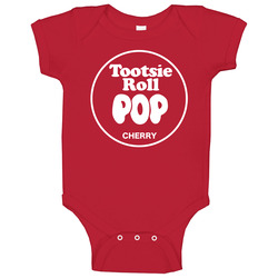 Cherry Tootsie Roll Pop Funny Halloween Onesie Baby One Piece Cherry Tootsie Roll Pop Funny Halloween Onesie Baby One Piece