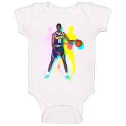 Bol Bol Denver Basketball Color Shadow Onesie Baby One Piece Bol Bol Denver Basketball Color Shadow Onesie Baby One Piece