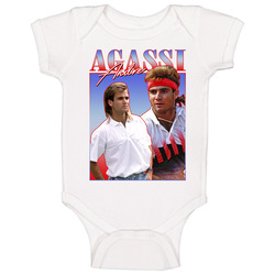 Andre Agassi 90s Style Onesie Baby One Piece Andre Agassi 90s Style Onesie Baby One Piece