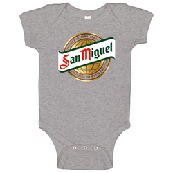 San Miguel International Beer Logo Onesie Baby One Piece San Miguel International Beer Logo Onesie Baby One Piece
