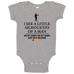 I See A Little Silhouetto Of A Man Holding A Mango Onesie Baby One Piece I See A Little Silhouetto Of A Man Holding A Mango Onesie Baby One Piece