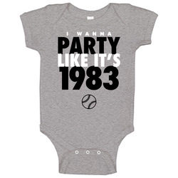 I Wanna Party Like It's 1983 Baltimore Baseball World Series Champions Onesie Baby One Piece I Wanna Party Like It's 1983 Baltimore Baseball World Series Champions Onesie Baby One Piece